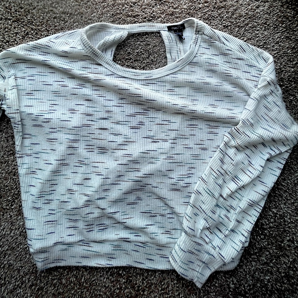 Open back Knit long sleeve top
